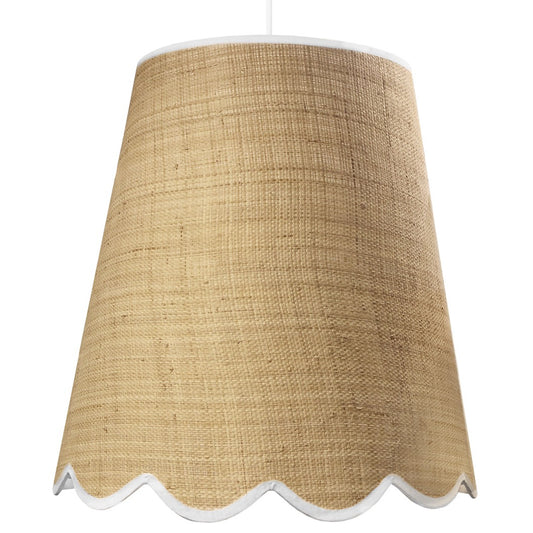 Scallop Hanging Raffia Shade