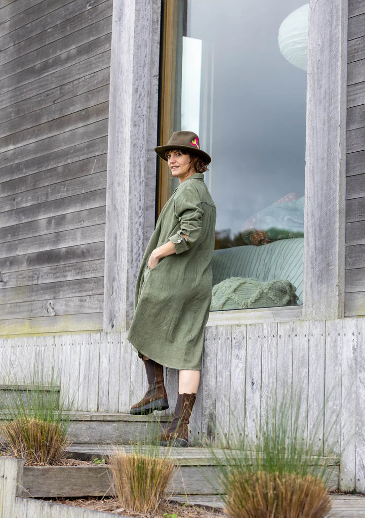 Mandalay Chord Shirtdress Midi