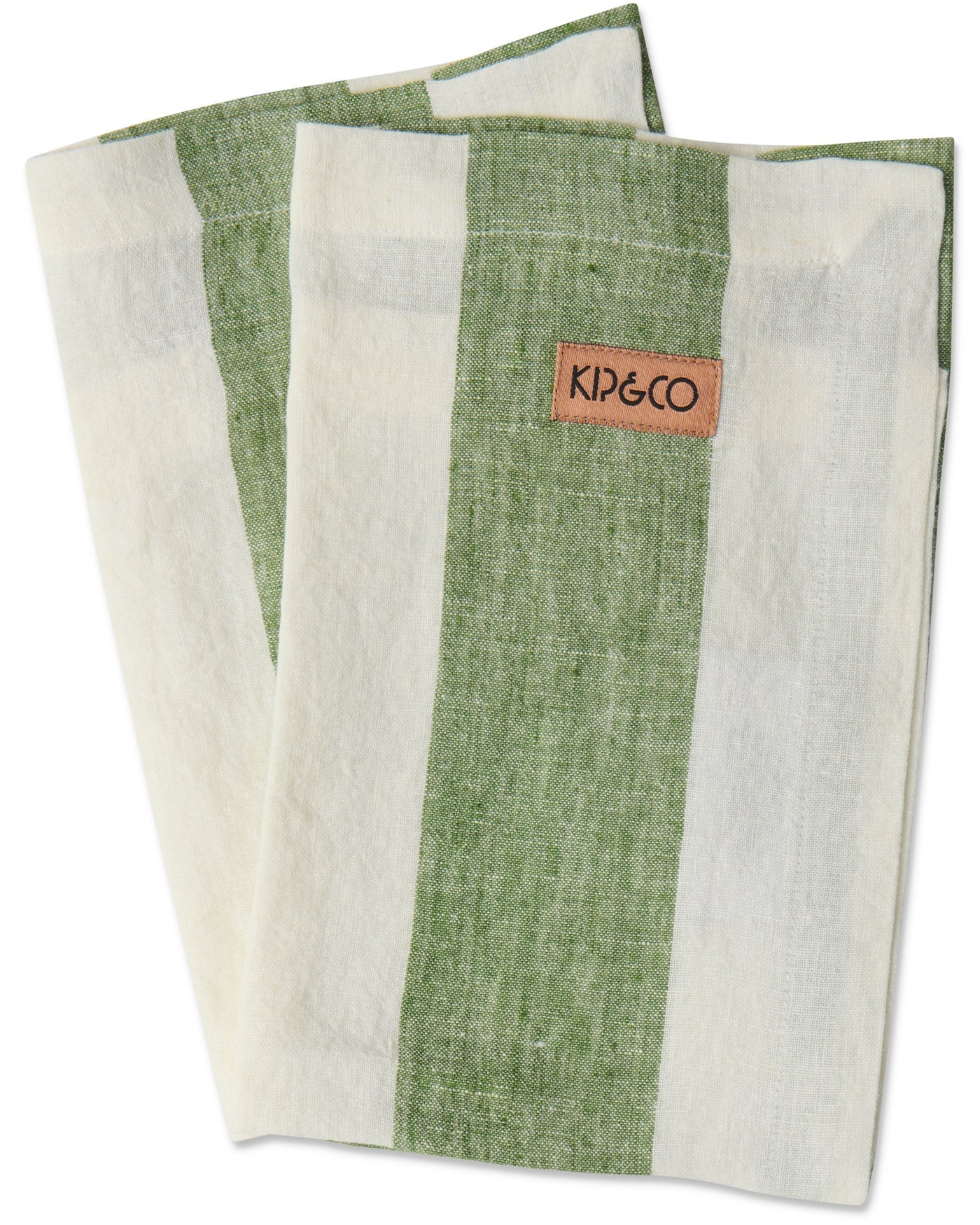 Kip & Co Moss Stripe Table Linen