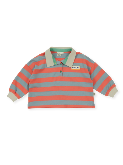 Goldie + Ace Rugby Stripe Terry Sweat Top