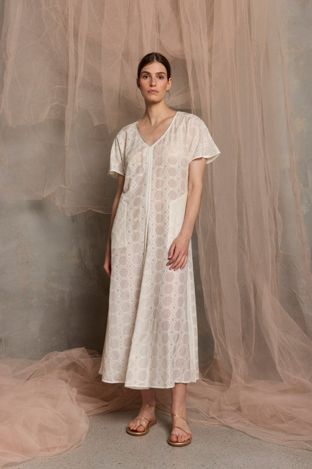 Ionian Drawstring midi Dress