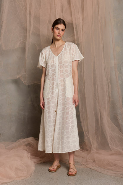 Ionian Drawstring midi Dress
