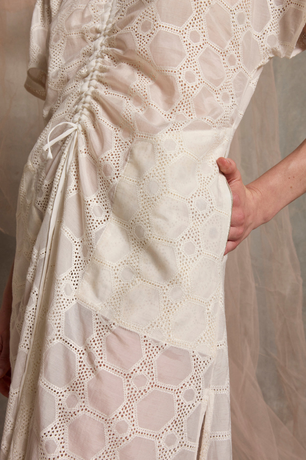 Ionian Drawstring midi Dress