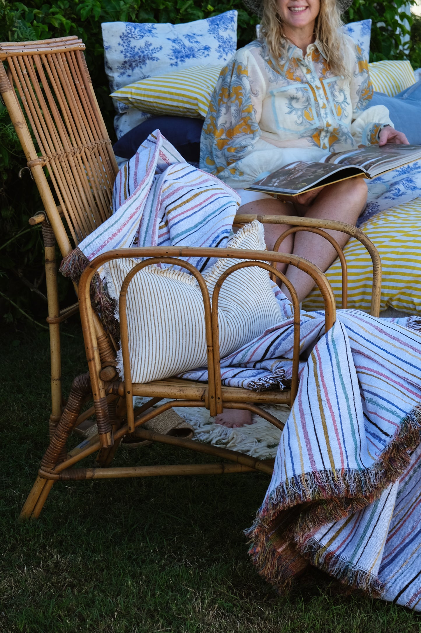 Vintage Cane Reclining Daybed WAS $500