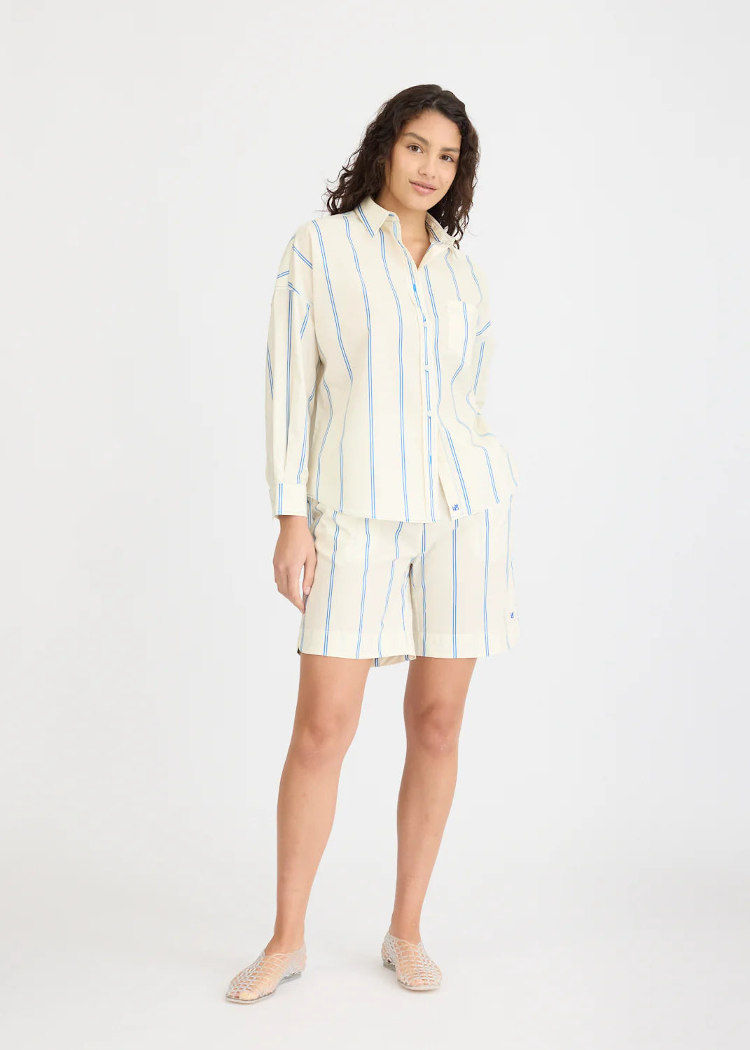 LMND Chiara Long Sleeve Stripe Shirt