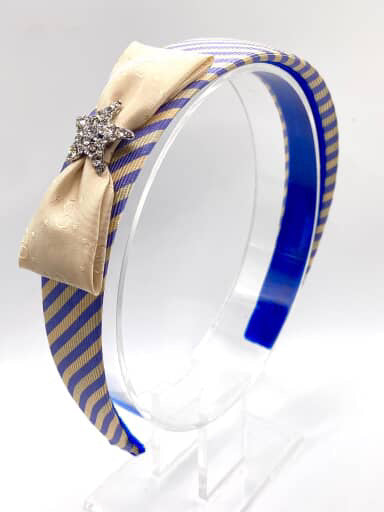 Vintage Ferragamo & Gucci Blue Striped Headband