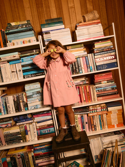 Goldie + Ace Wild Strawberry Corduroy Collar Dress