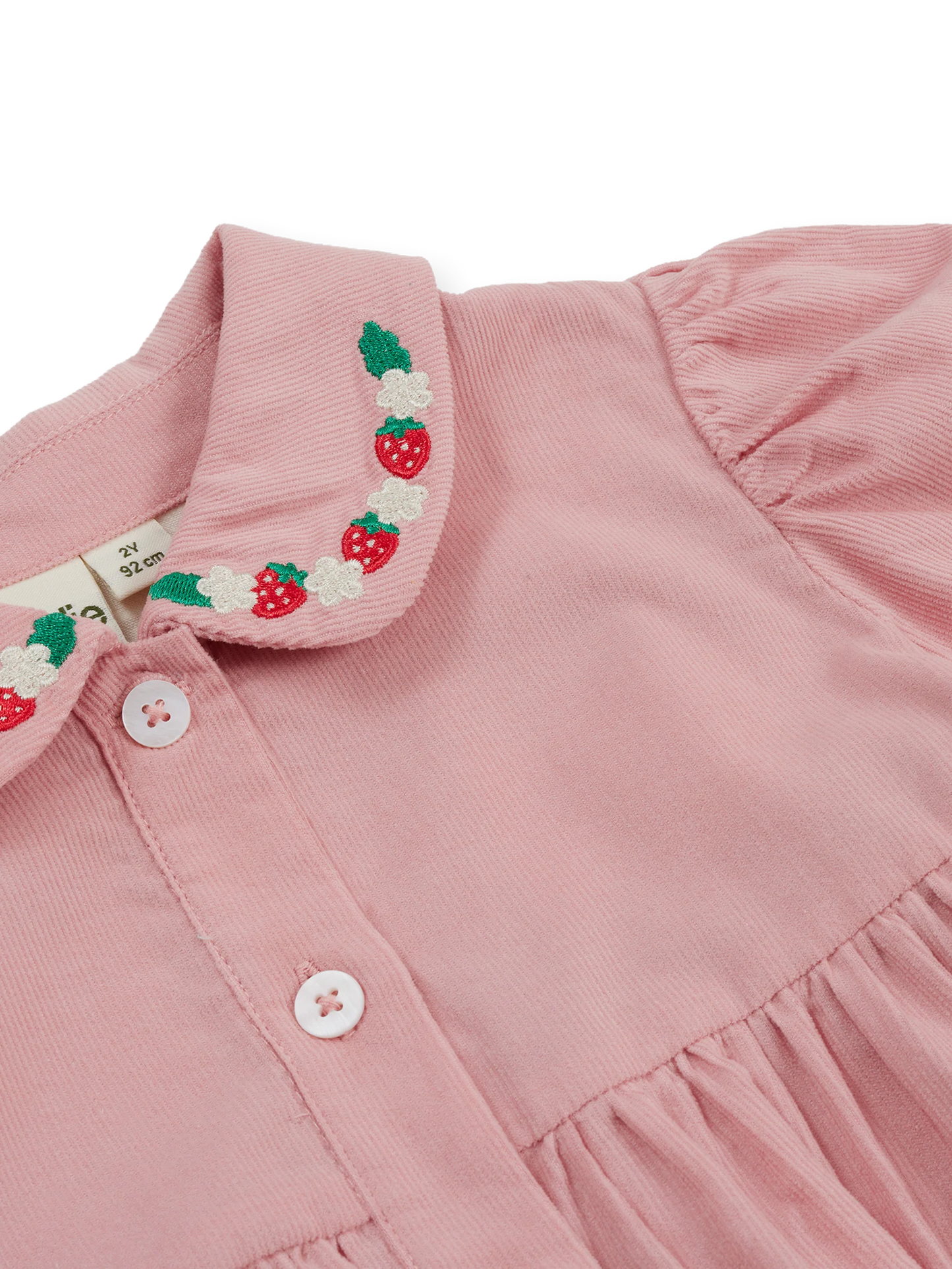 Goldie + Ace Wild Strawberry Corduroy Collar Dress