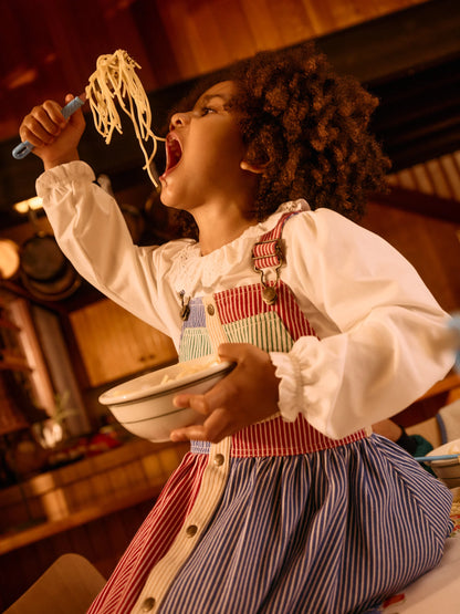 Goldie + Ace Patchwork Stripe Heidi Pinafore Dress