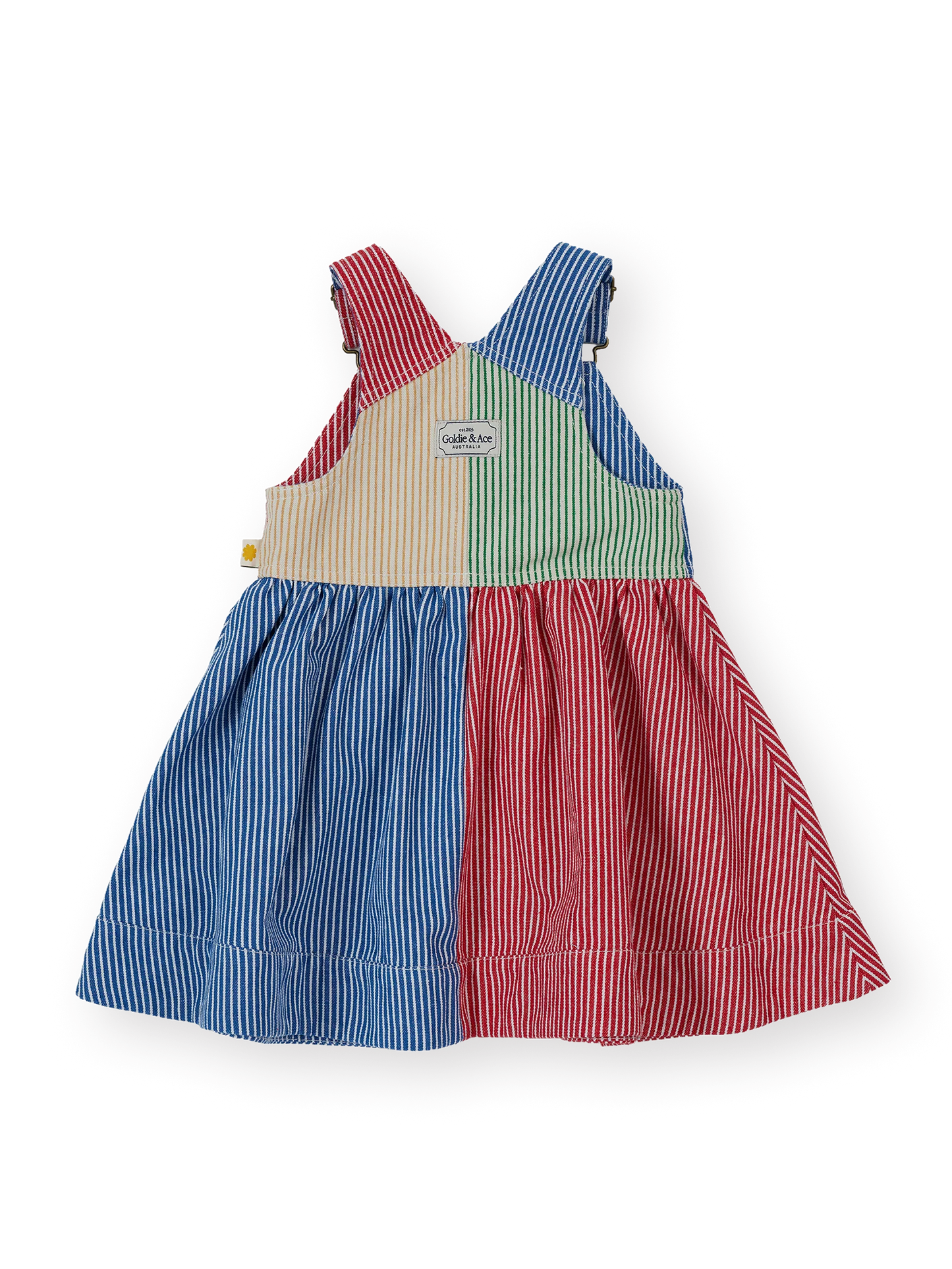 Goldie + Ace Patchwork Stripe Heidi Pinafore Dress