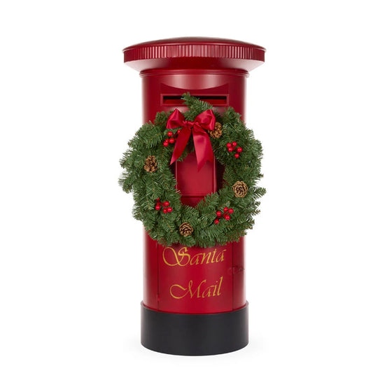 London Mailbox with Wreath