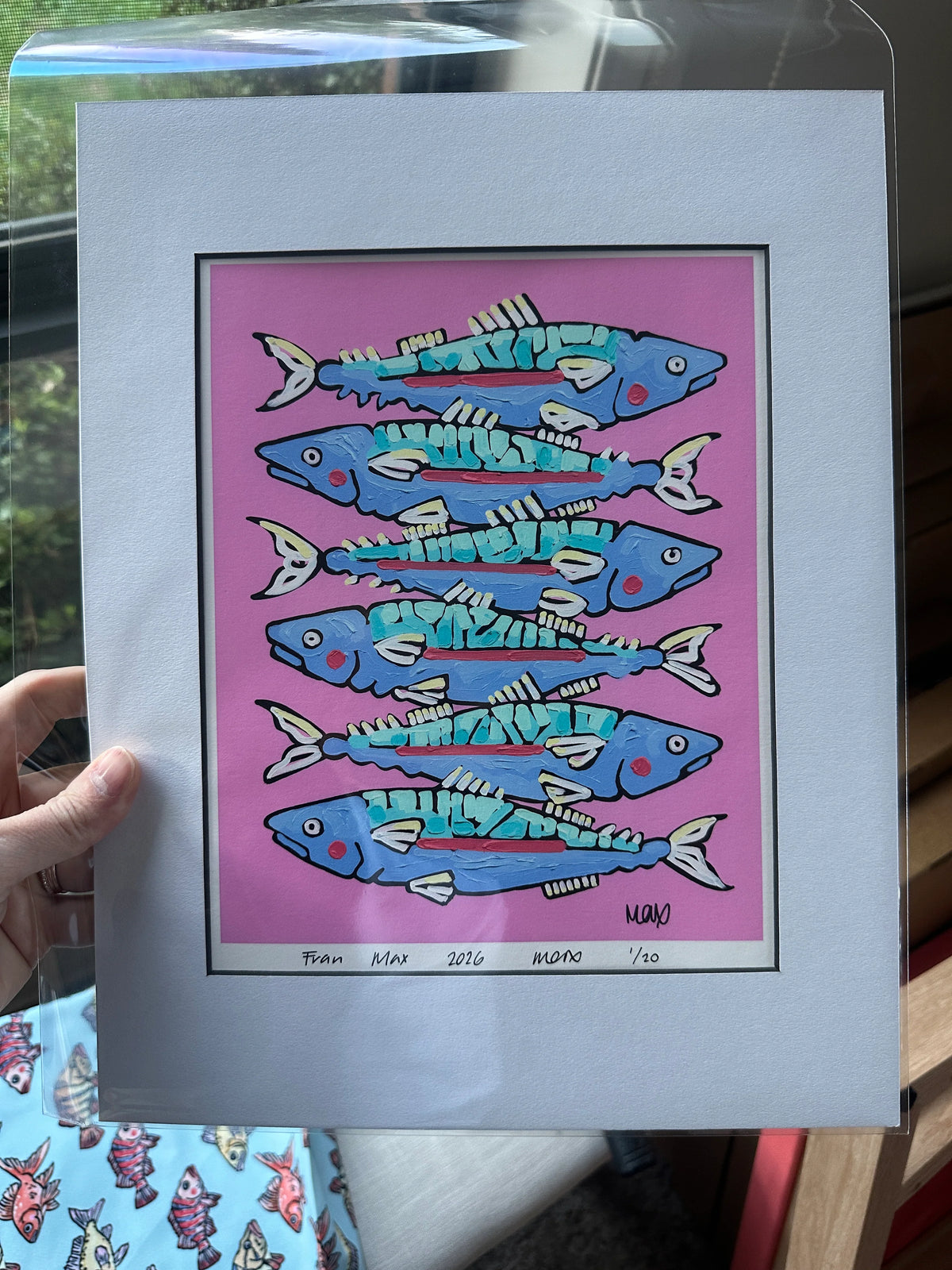 Art By Fran Pink Sardine Print