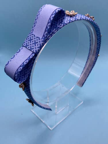 Vintage Hermes Blue Silk Headband