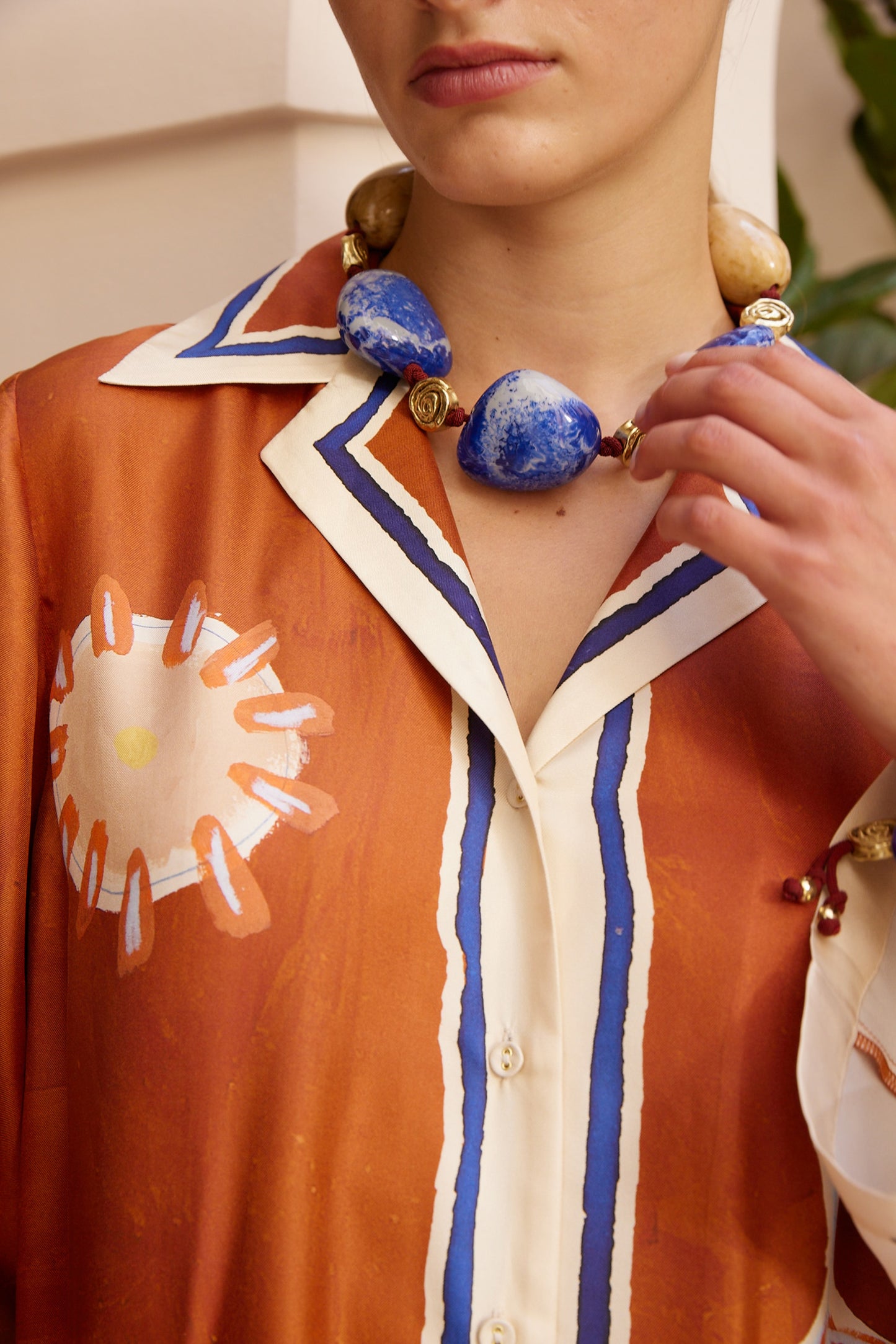 Alemais Soleil D'Amour Silk Shirtdress