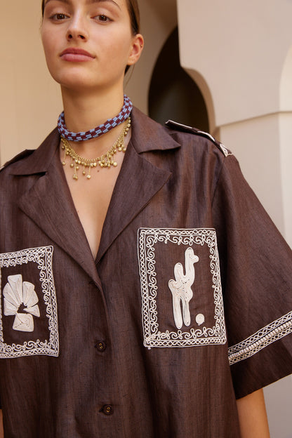 Alemais Leandra Corded Shirtdress