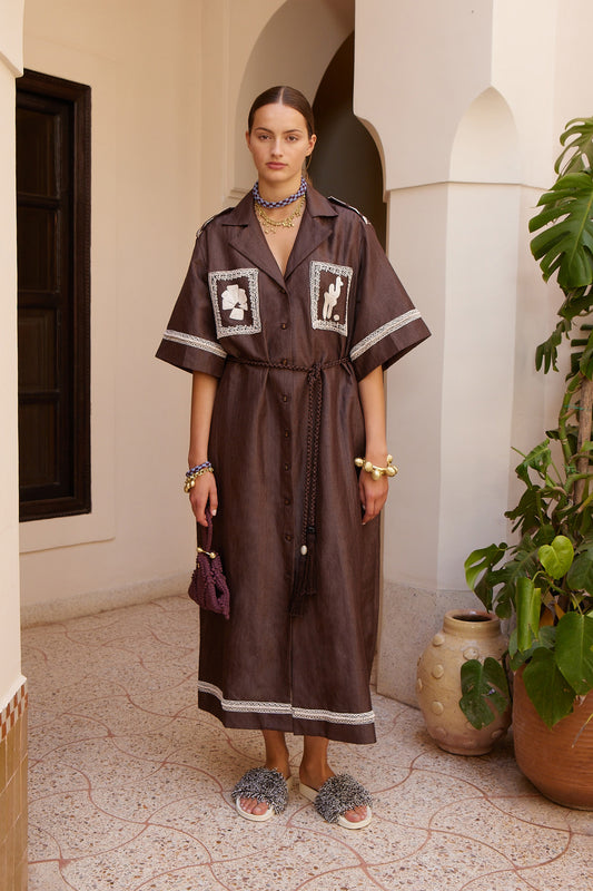 Alemais Leandra Corded Shirtdress