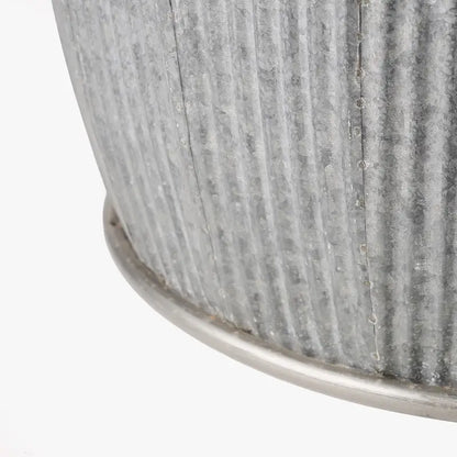 Wicka Baroque Fluted Metal Tin Planter