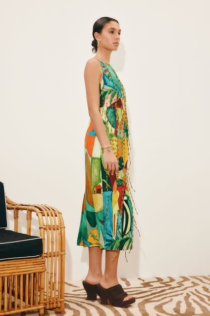 Alemais Mokshini Beaded Fringe Midi