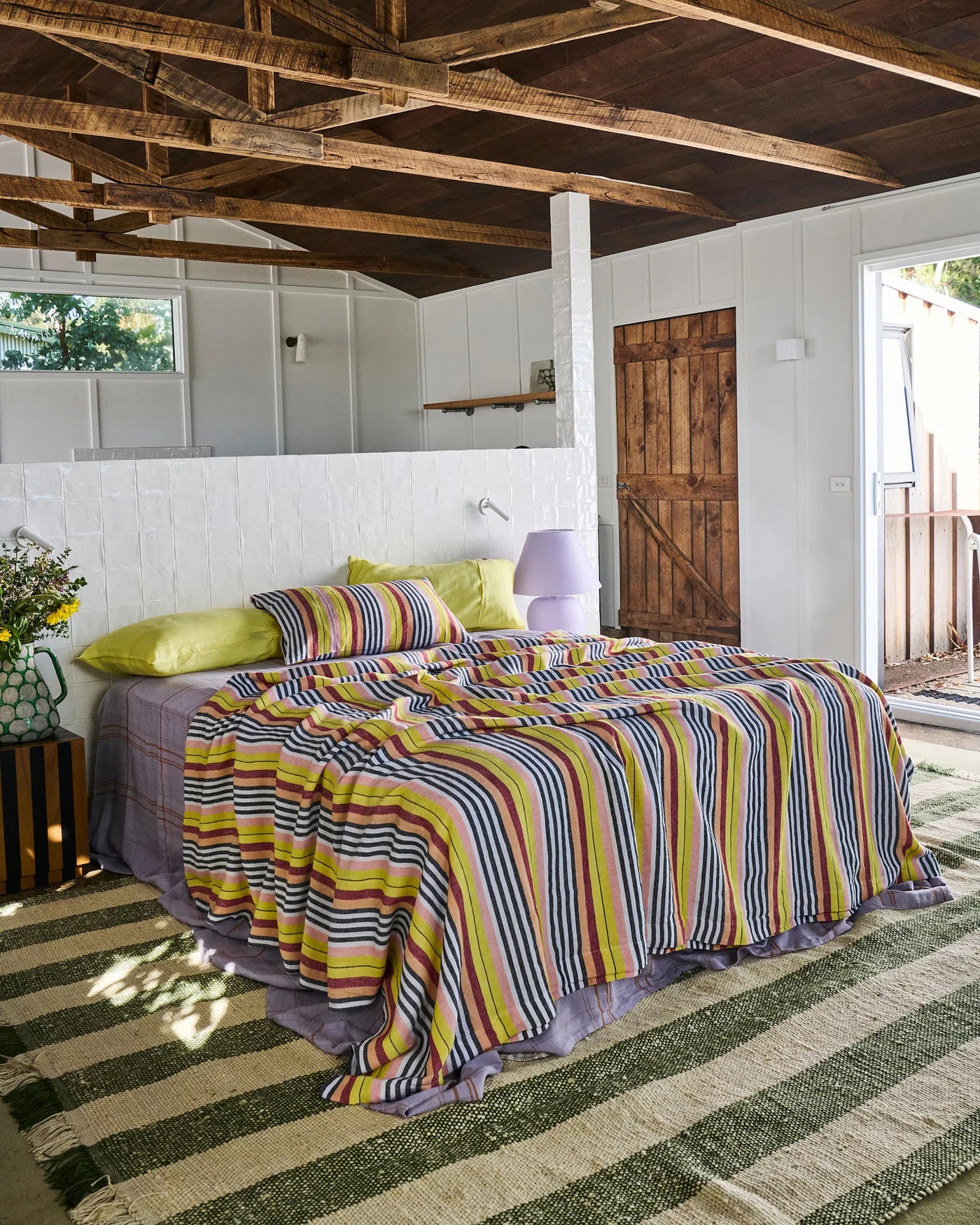 Kip & Co Moss Stripe Jute Rug