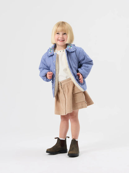 Goldie + Ace Wild Strawberry Gingham Padded Jacket
