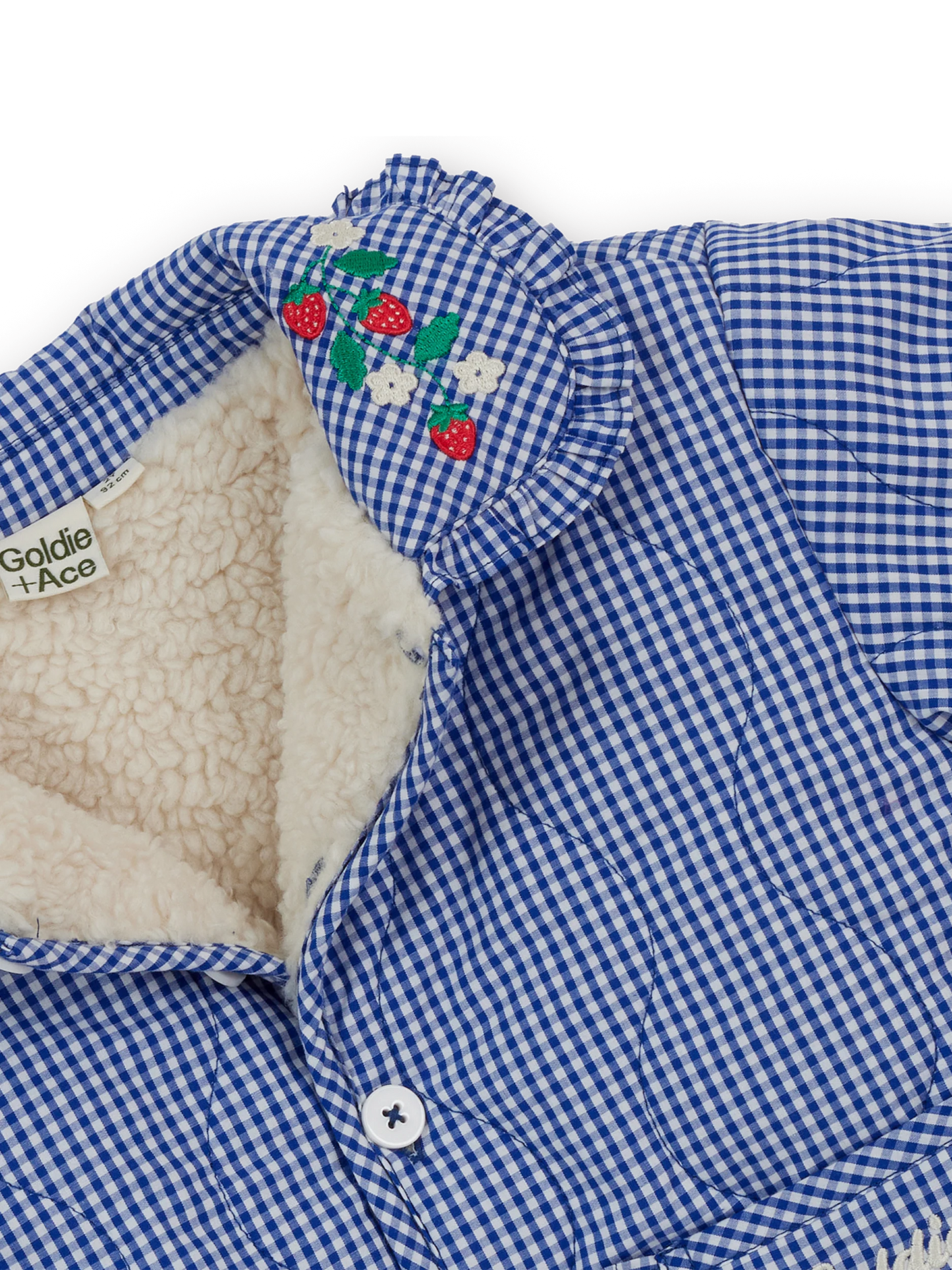 Goldie + Ace Wild Strawberry Gingham Padded Jacket
