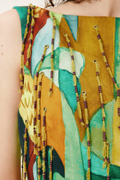 Alemais Mokshini Beaded Fringe Midi