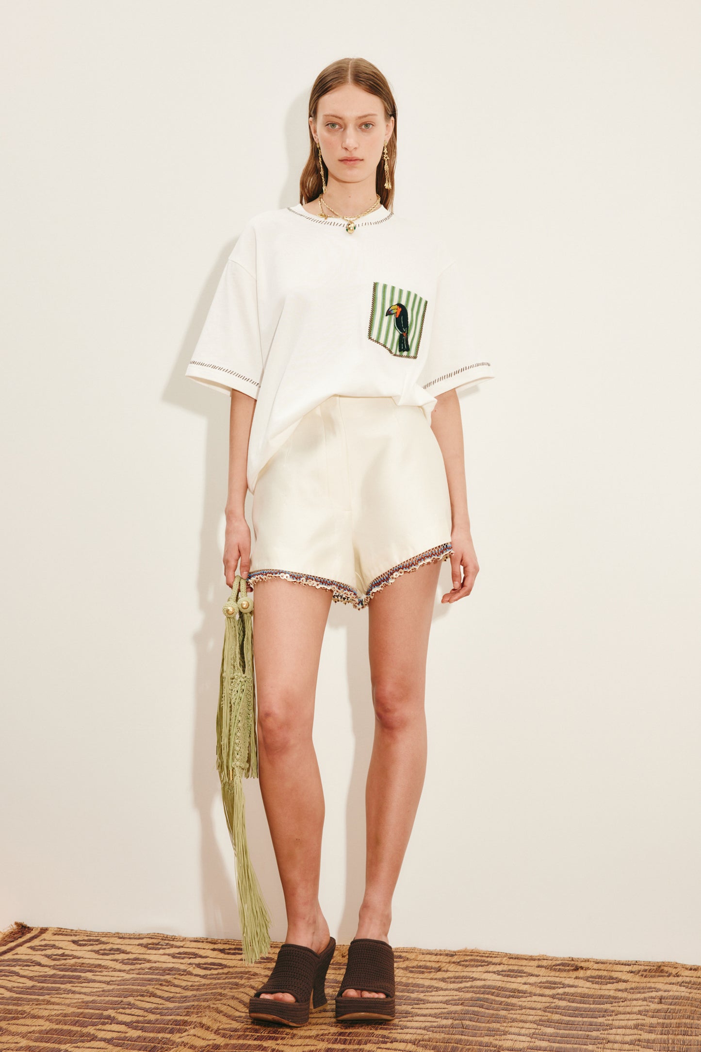 Alemais Toucan Tango Embroidered Pocket Tee