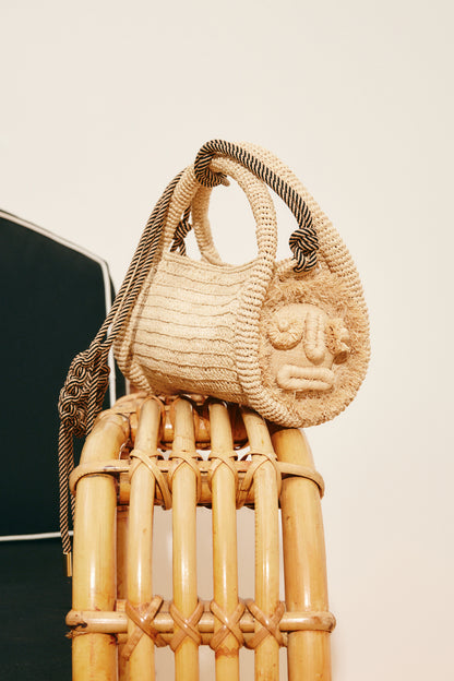 Alemais Sunlit Raffia Mini Barrel Bag