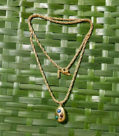 Alemais Jem Rainbow Stone Egg Pendant