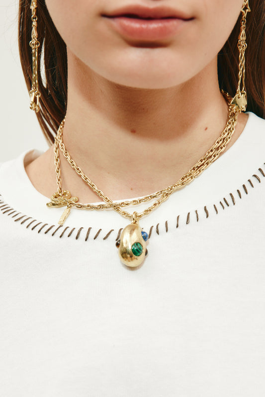 Alemais Jem Rainbow Stone Egg Pendant