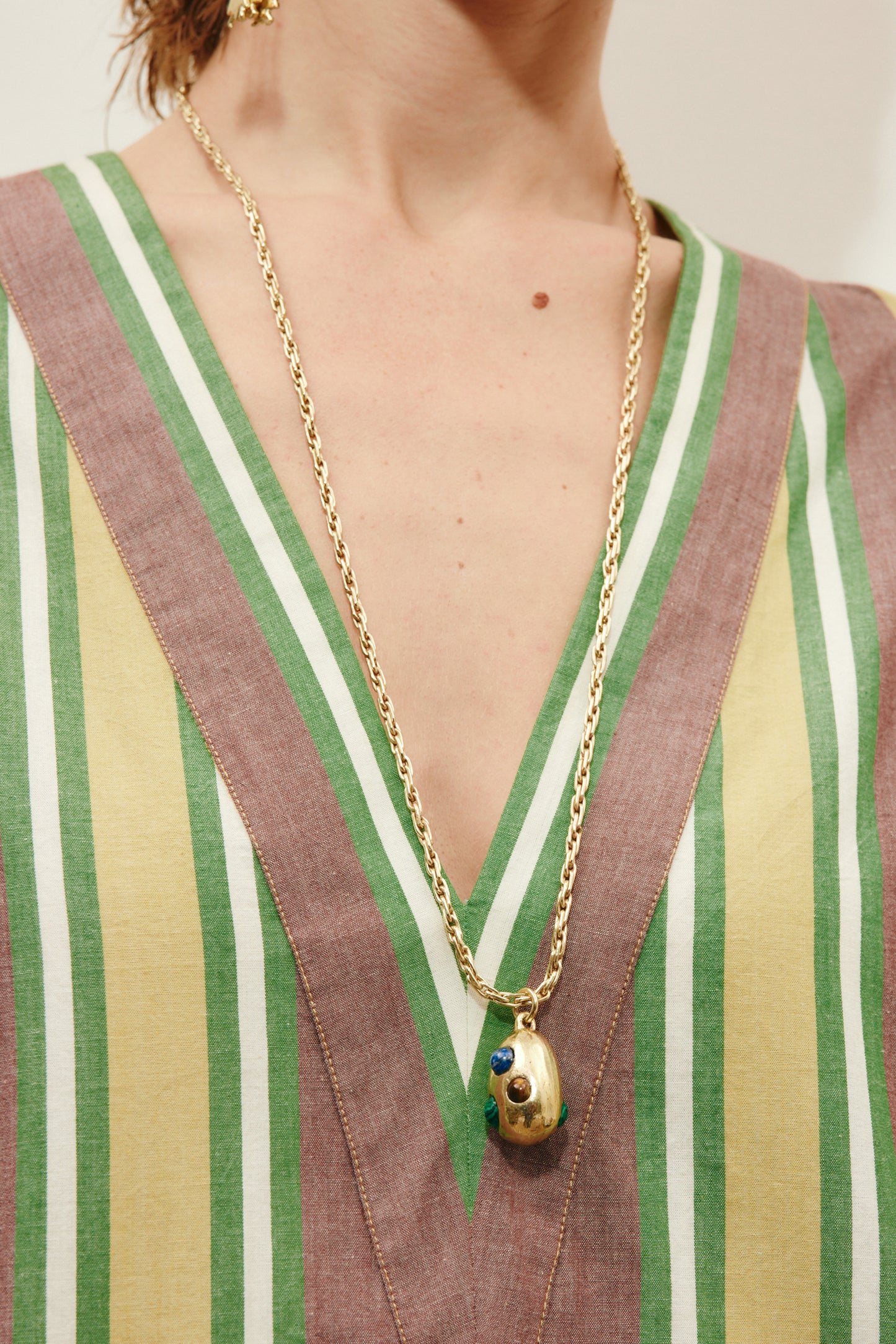 Alemais Jem Rainbow Stone Egg Pendant