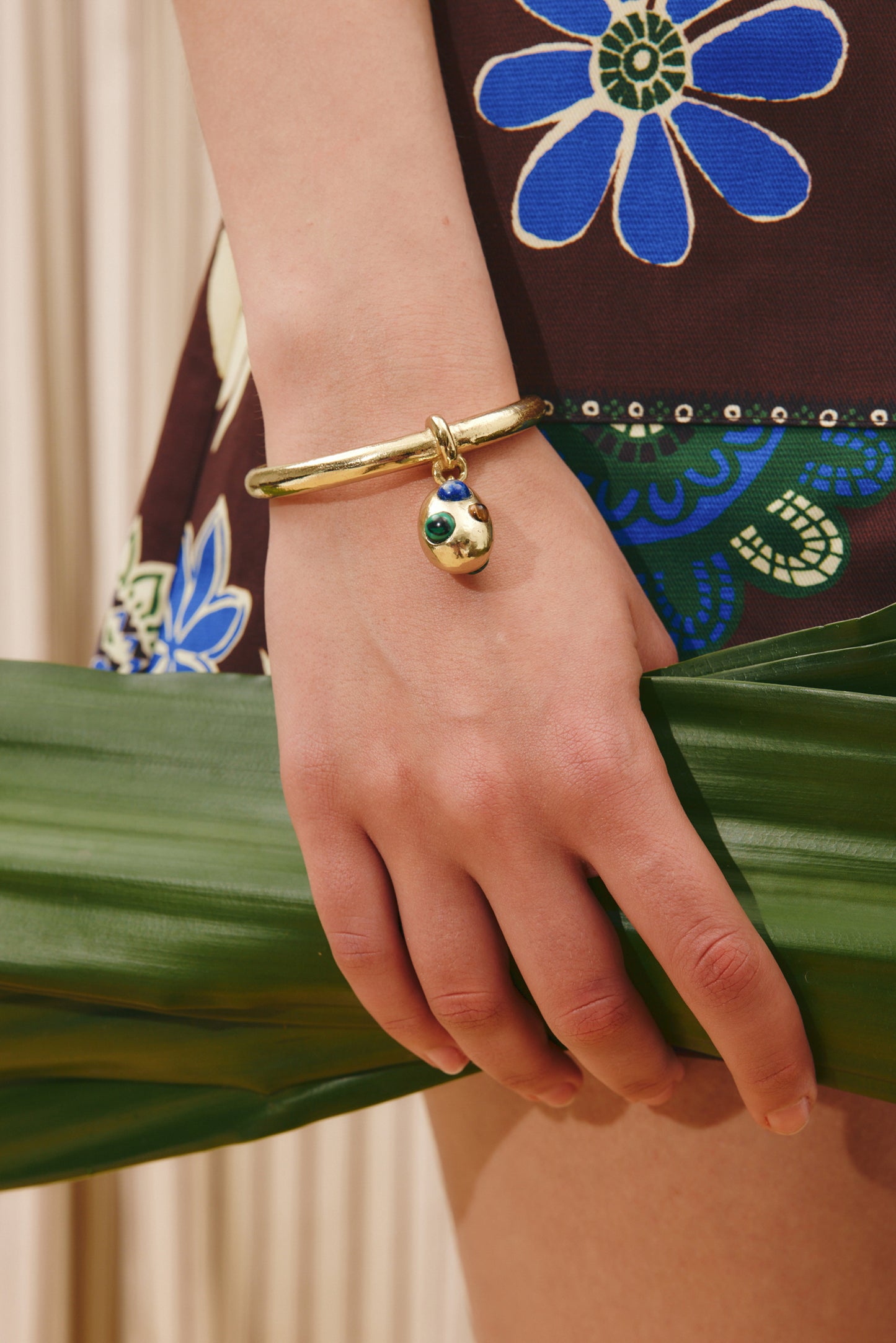 Alemais Jem Rainbow Stone Egg Drop Bangle