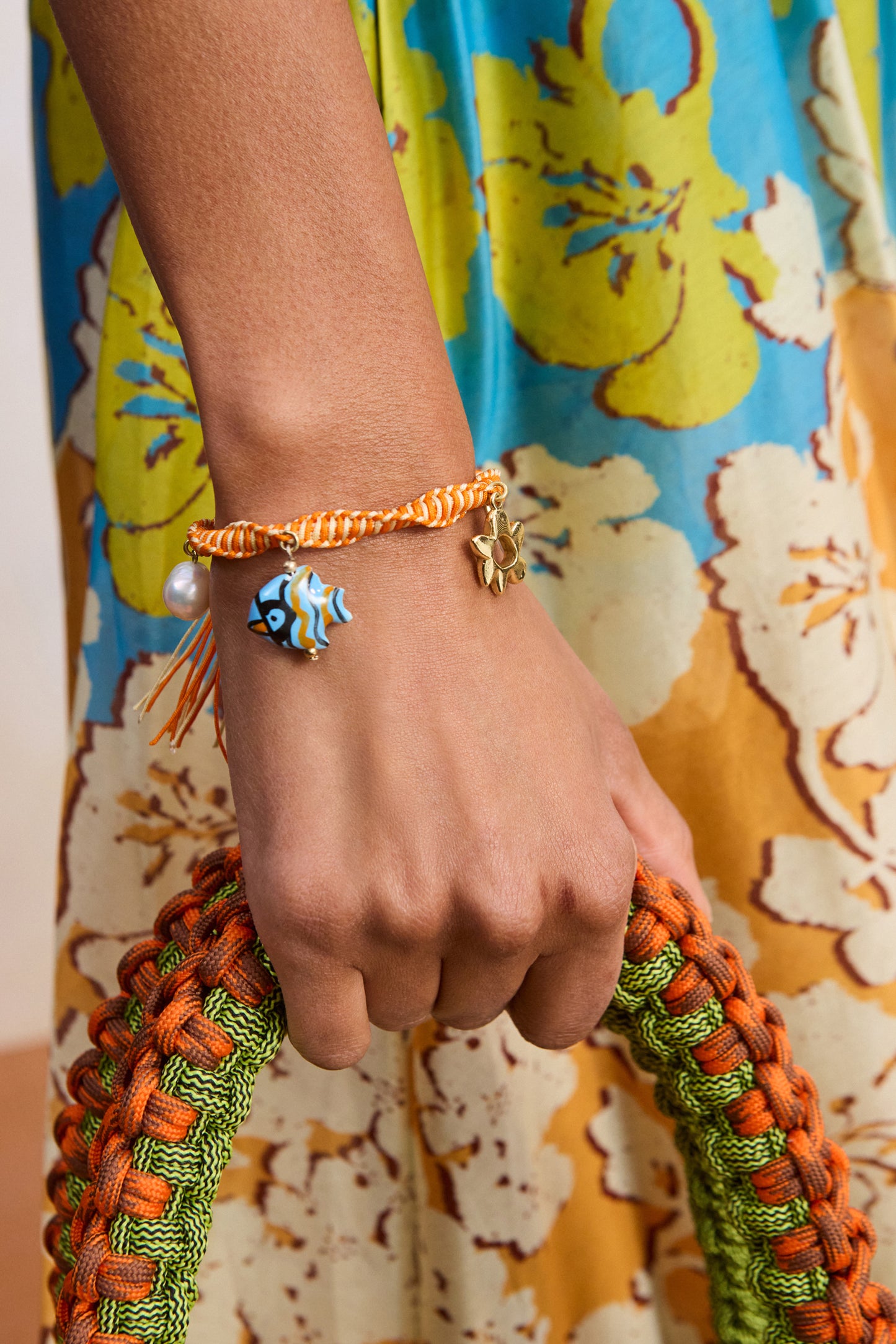 Alemais Calypso Macrame Charm Bracelet