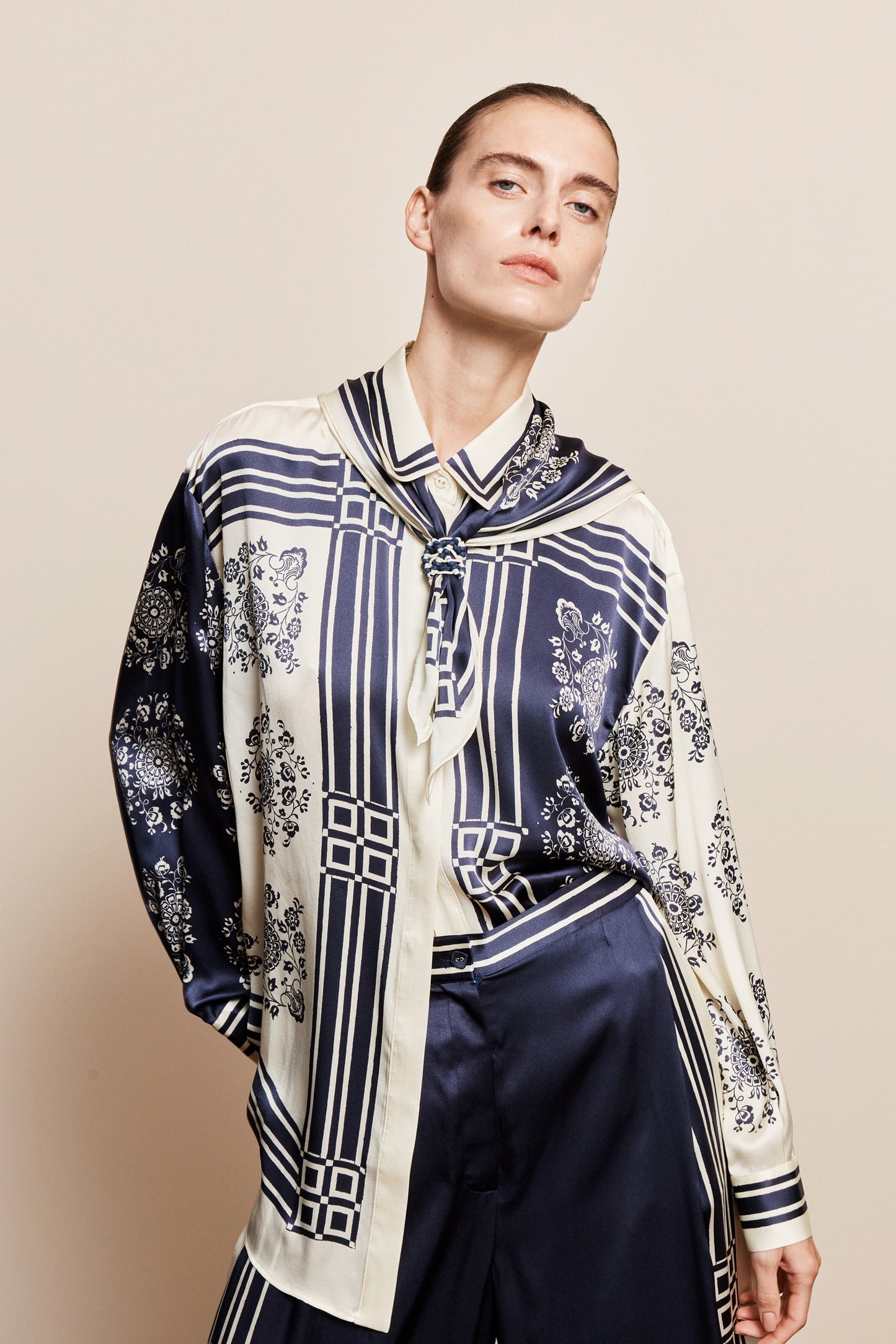 Alemais Banderra Scarf Silk Shirt