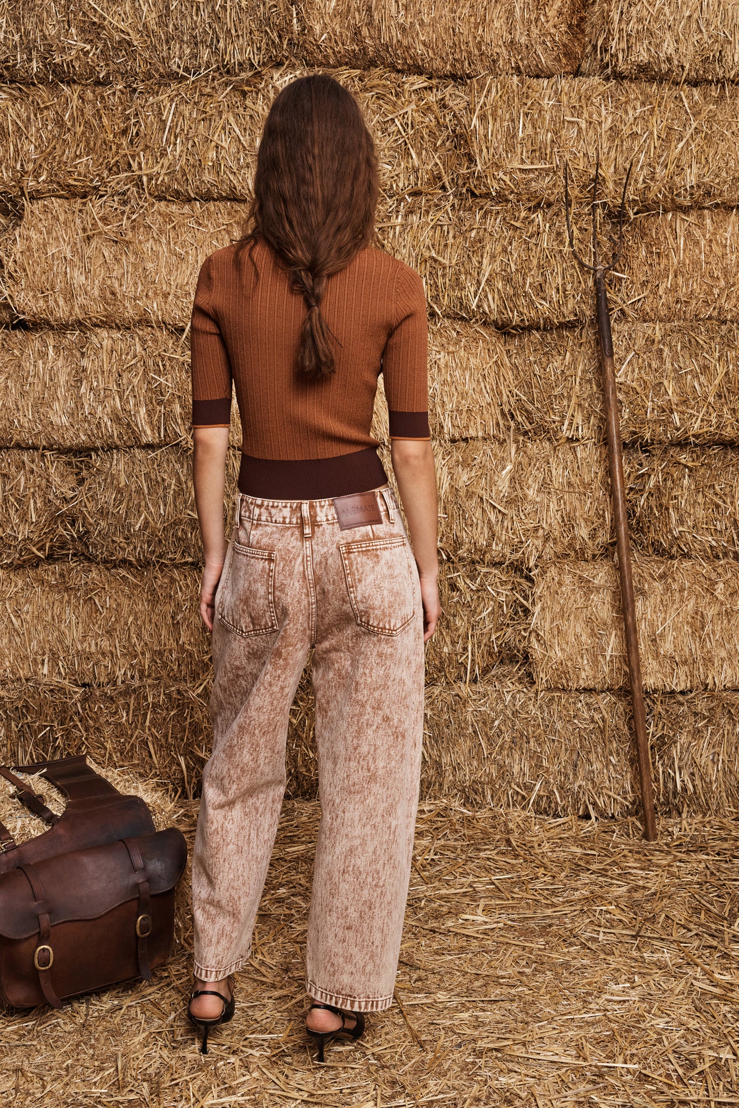 Alemais Spur Denim Cropped Jean