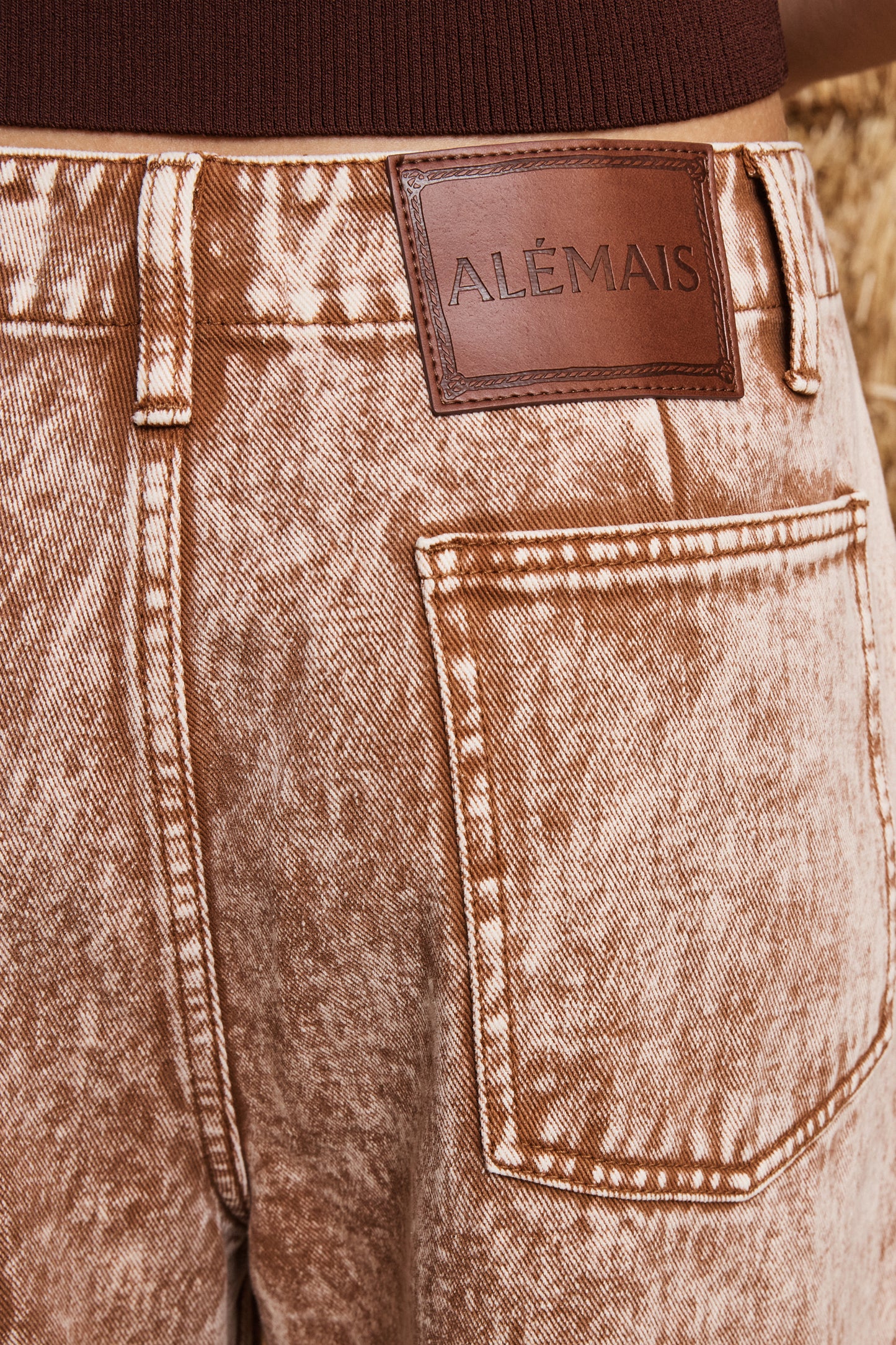 Alemais Spur Denim Cropped Jean