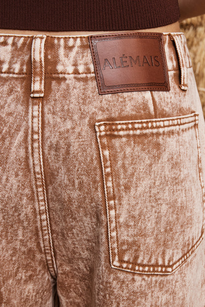 Alemais Spur Denim Cropped Jean