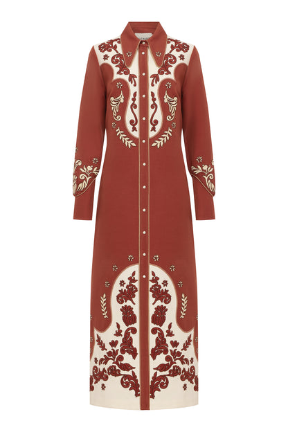 Alemais Duke Embroidered Shirtdress