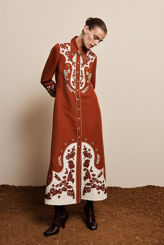 Alemais Duke Embroidered Shirtdress