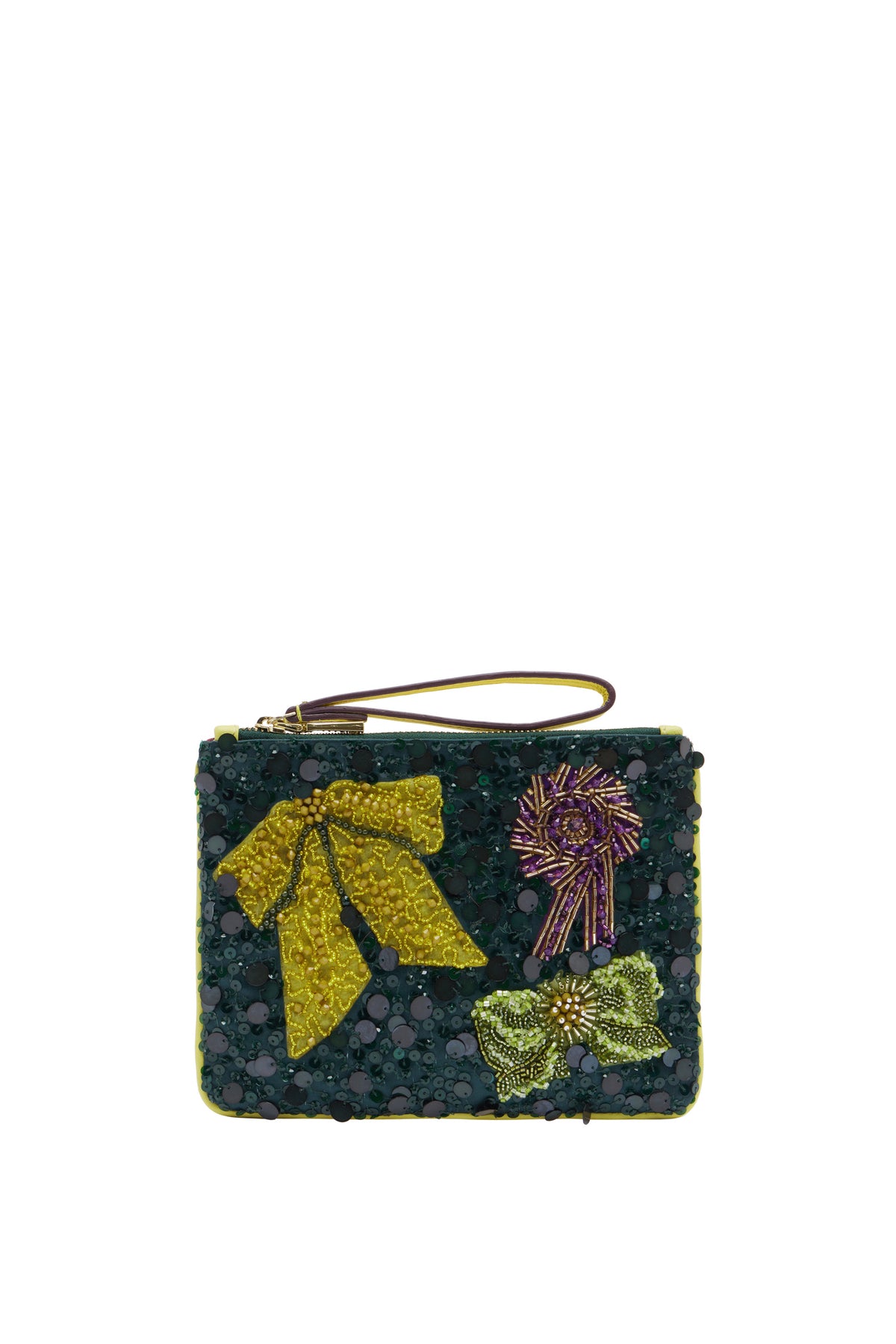 Alemais Rosetta Beaded Clutch