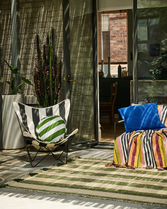Kip & Co Moss Stripe Jute Rug