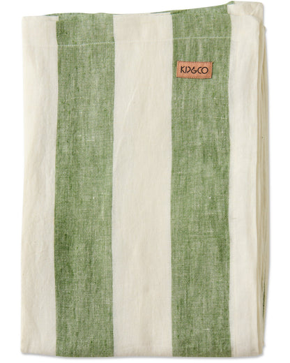 Kip & Co Moss Stripe Table Linen