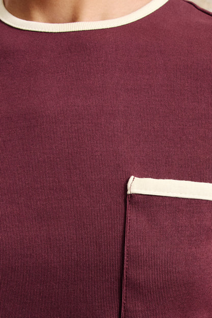 Alemais Bonetta Crop Tee Burgundy