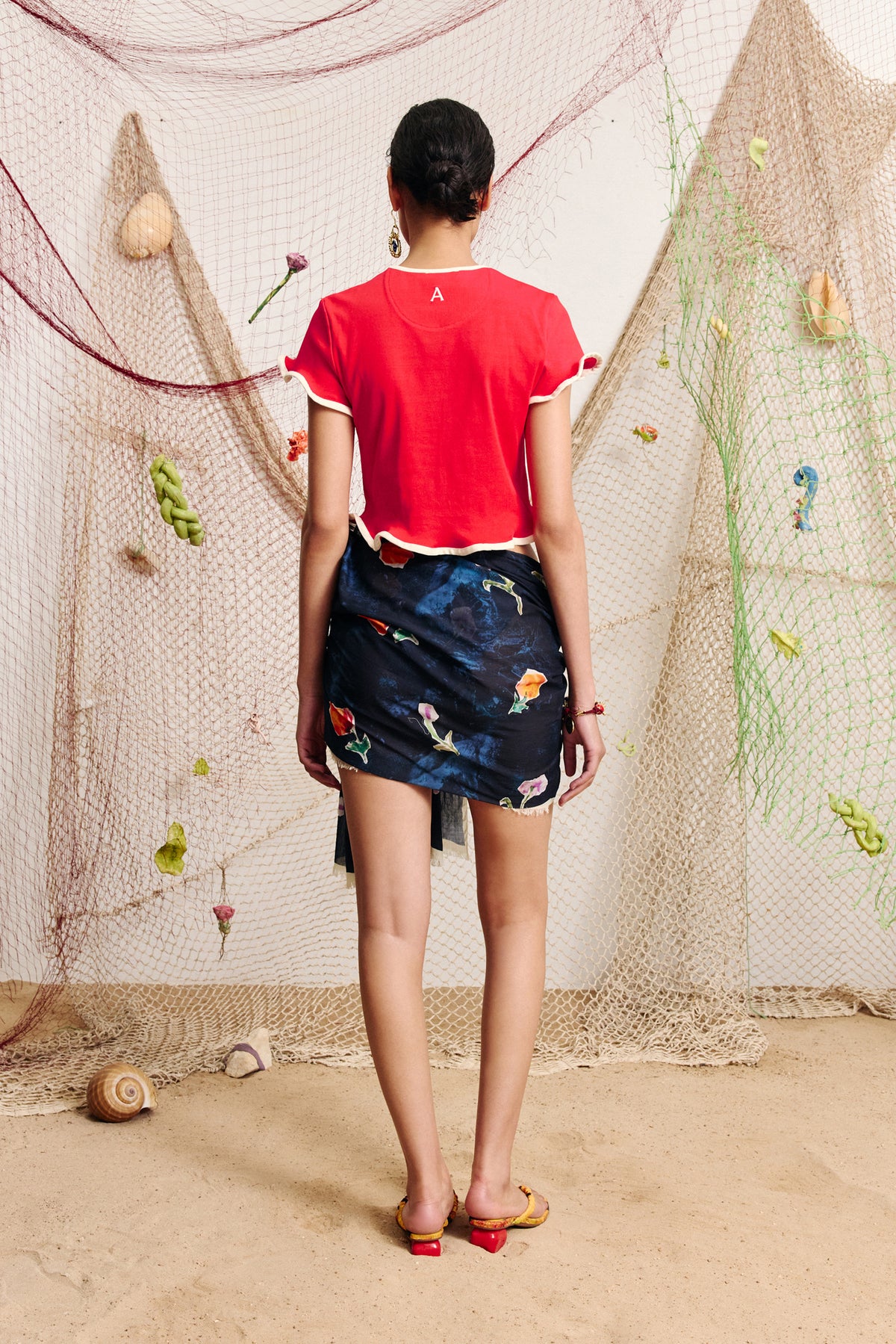 Alemais Bonetta Crop Tee Red