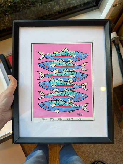 Art By Fran Pink Sardine Print