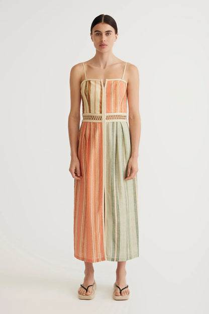 Antipodean Laude Panelled Midi Dress WAS $625