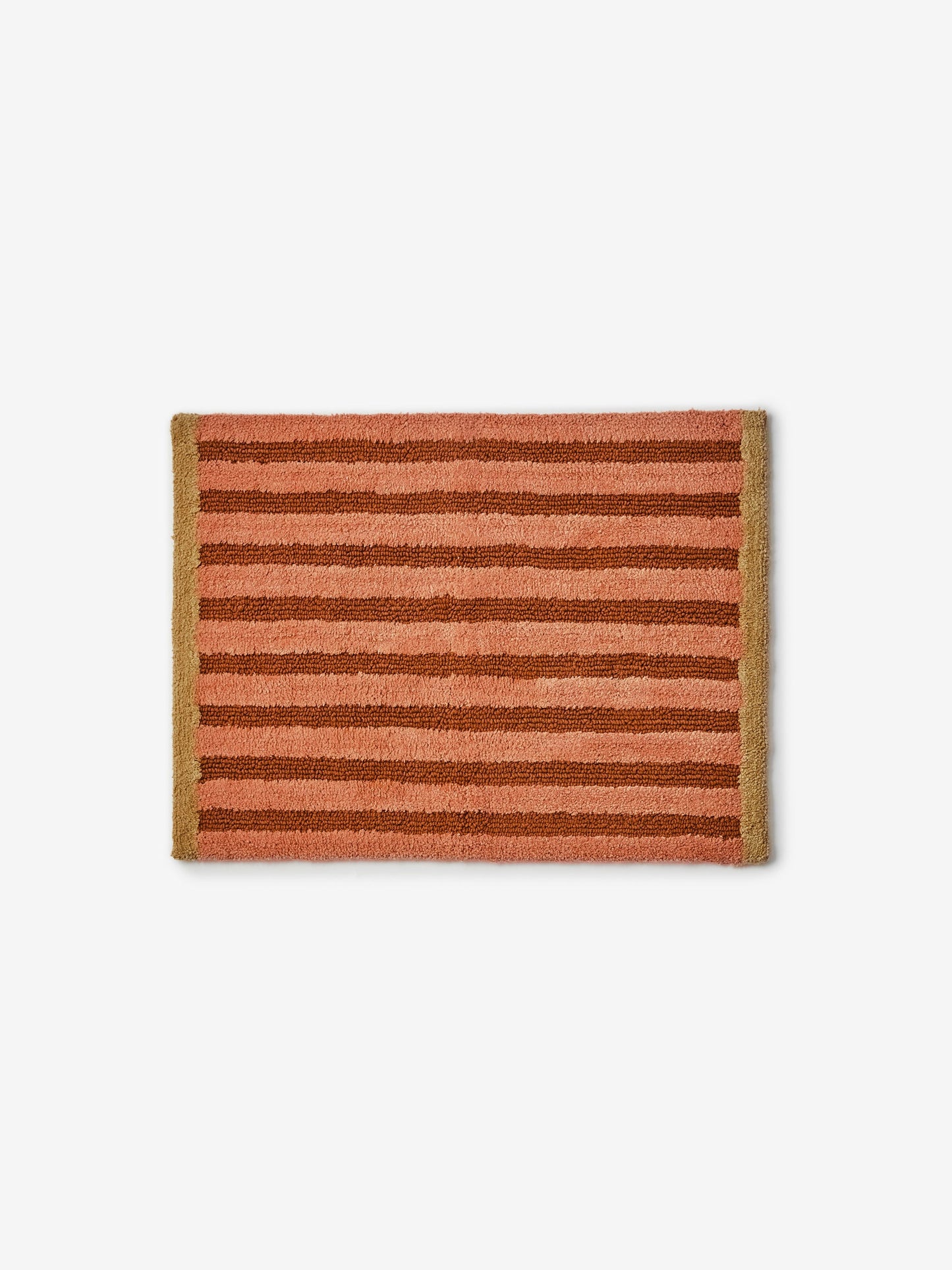 Bonnie & Neil Jardin Stripe Terracotta Bath Mat