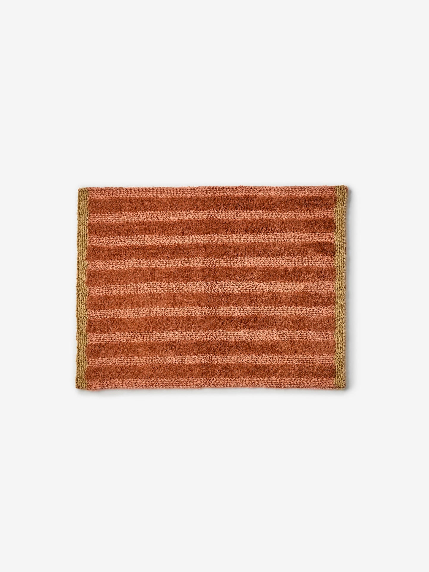 Bonnie & Neil Jardin Stripe Terracotta Bath Mat