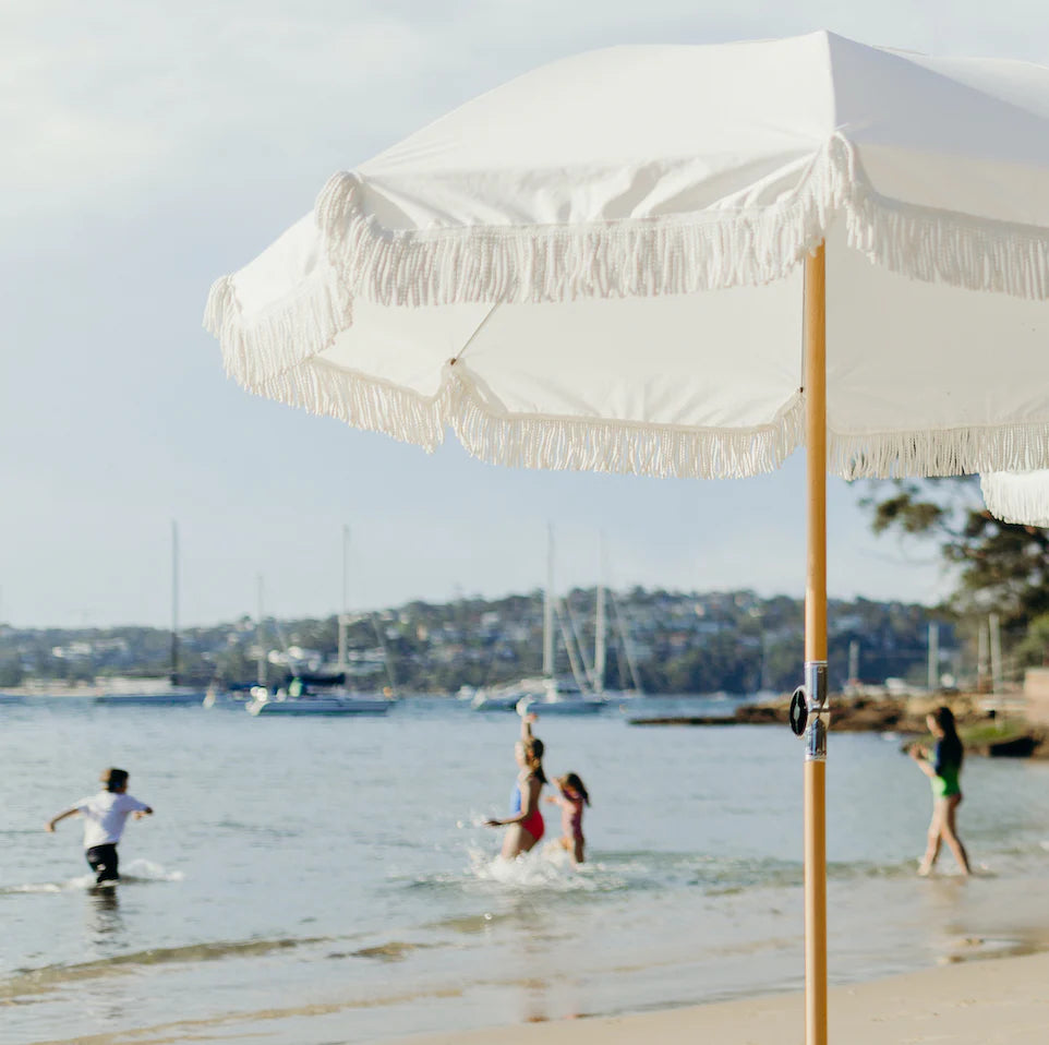 Basil Bangs Premium Beach Umbrella - Salt