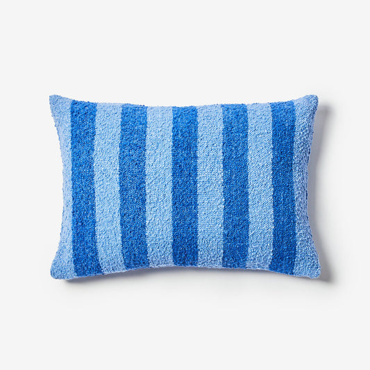 Bonnie & Neil Boucle stripe Blue Cushion